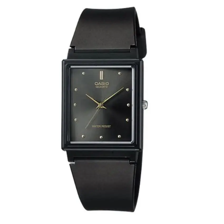 Casio MQ Men's Analog Square Resin Watch - Black